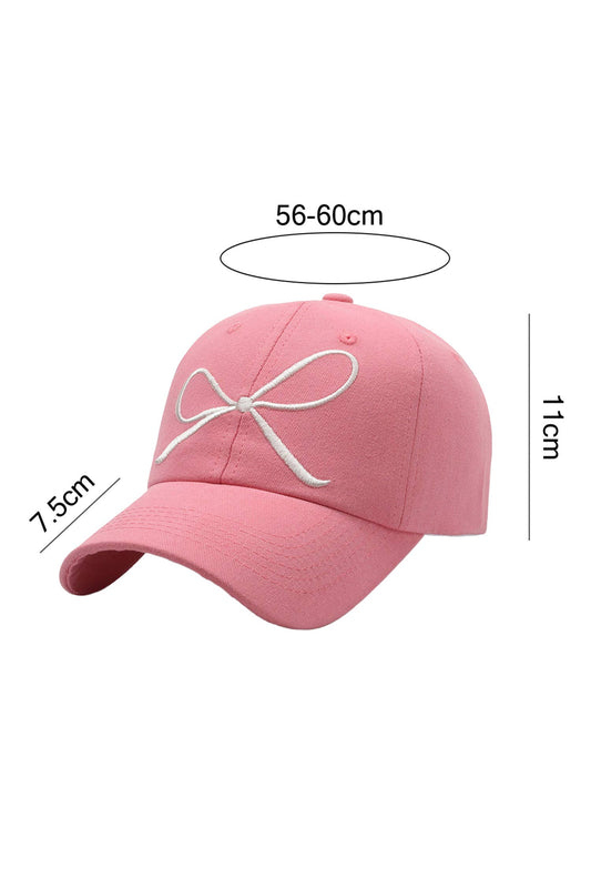 Bow Embroidered Baseball Cap