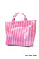 Large Capacity Striped Pvc Tote Bag