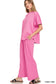 Scuba Curved Hem Top & Pants Set