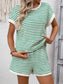 Striped Short Sleeve Top & Short