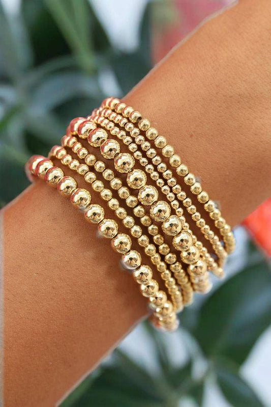 Minimalist Plated Beaded Luxury Bracelet Set