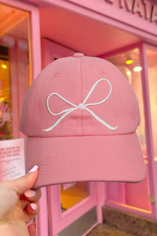 Bow Embroidered Baseball Cap