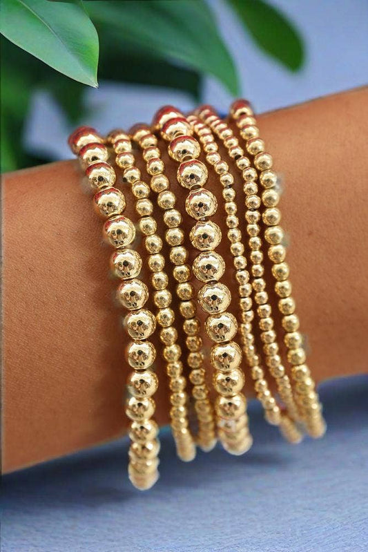 Minimalist Plated Beaded Luxury Bracelet Set