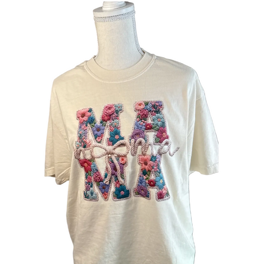Mama Floral Bow T-Shirt