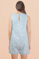 Washed Printed Sleeveless Casual Romper