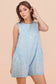 Washed Printed Sleeveless Casual Romper