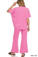 Scuba Curved Hem Top & Pants Set